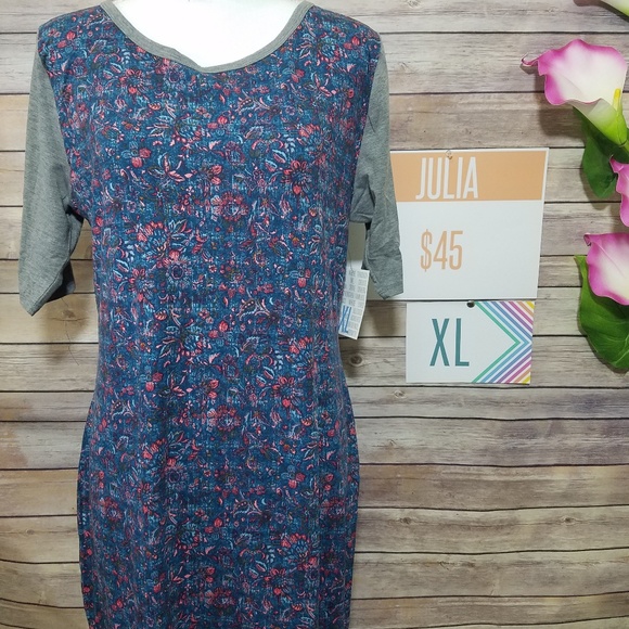 Jupe LuLaRoe Madison - Bleu Chiné Uni - Taille XL - Neuve Avec étiquettes